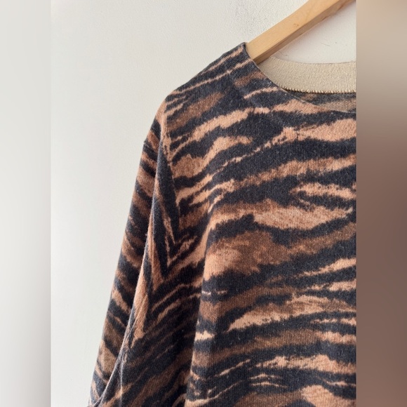 Talbots 100% Cashmere Audrey Animal Print Sweater 3X Plus Size - Picture 2 of 6